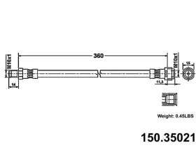 Centric Brake Hose 150.35021