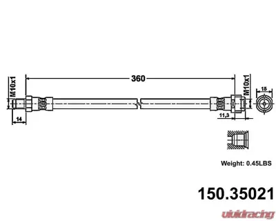 Centric Brake Hose 150.35021 - 150.35021