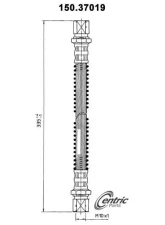 Centric Brake Hose 150.37019                                     - 150.37019 - Image 2