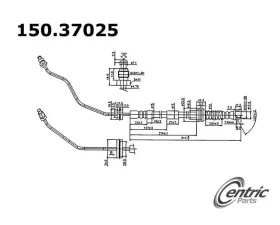 Centric Brake Hose 150.37025