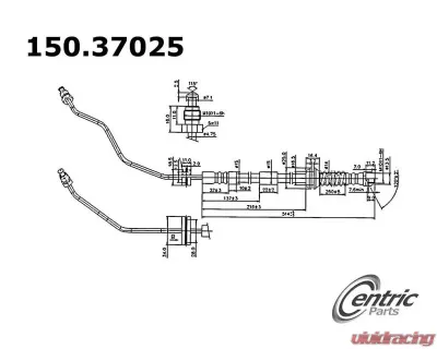 Centric Brake Hose 150.37025 - 150.37025