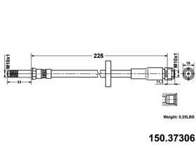 Centric Brake Hose 150.37306