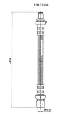 Centric Brake Hose 150.38304                                     - 150.38304 - Image 3