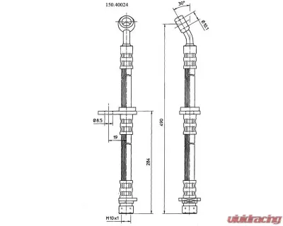 Centric Brake Hose 150.40024 - 150.40024