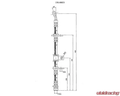 Centric Brake Hose 150.40033 - 150.40033