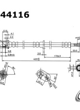 Centric Brake Hose 150.44116                                     - 150.44116 - Image 4