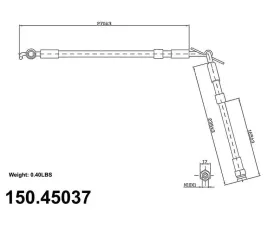 Centric Brake Hose 150.45037
