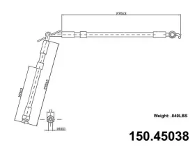 Centric Brake Hose 150.45038