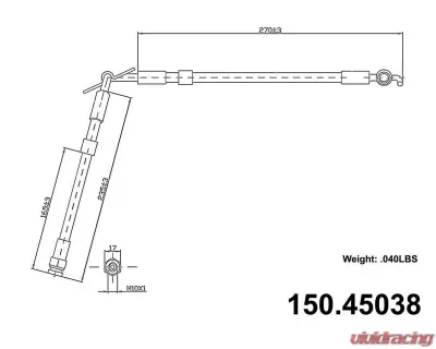 Centric Brake Hose 150.45038 - 150.45038