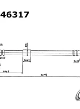Centric Brake Hose 150.46317                                     - 150.46317 - Image 4