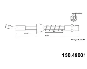 Centric Brake Hose 150.49001