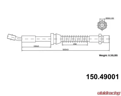 Centric Brake Hose 150.49001 - 150.49001