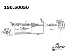 Centric Brake Hose 150.50050
