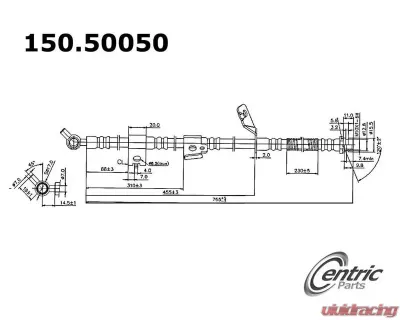 Centric Brake Hose 150.50050 - 150.50050