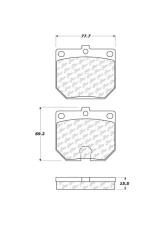 Centric Premium Semi-Metallic Brake Pads with Shims and Hardware 300.01140                                     - 300.01140 - Image 2