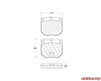 Centric Premium Semi-Metallic Brake Pads with Shims and Hardware 300.01140 - 300.01140