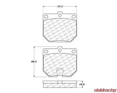 Centric Premium Semi-Metallic Brake Pads with Shims and Hardware 300.01140 - 300.01140