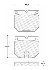 Centric Premium Semi-Metallic Brake Pads with Shims and Hardware 300.01140                                     - 300.01140 - Image 3