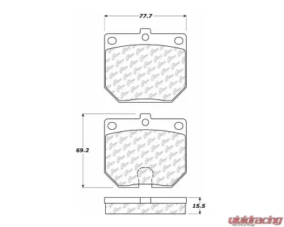 Centric Premium Semi-Metallic Brake Pads with Shims and Hardware 300.01140 - 300.01140