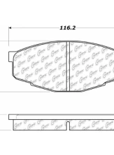 Centric Premium Semi-Metallic Brake Pads with Shims and Hardware 300.02070                                     - 300.02070 - Image 2