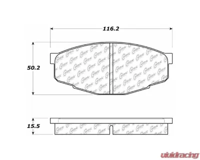 Centric Premium Semi-Metallic Brake Pads with Shims and Hardware 300.02070 - 300.02070