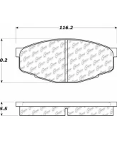 Centric Premium Semi-Metallic Brake Pads with Shims and Hardware 300.02070                                     - 300.02070 - Image 3