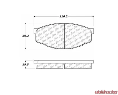 Centric Premium Semi-Metallic Brake Pads with Shims and Hardware 300.02070 - 300.02070