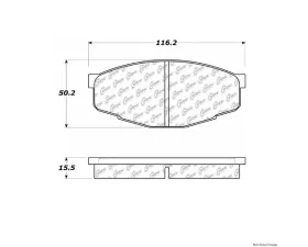 Centric Premium Semi-Metallic Brake Pads with Shims and Hardware 300.02070