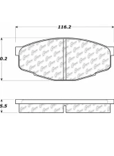 Centric Premium Semi-Metallic Brake Pads with Shims and Hardware 300.02070                                     - 300.02070 - Image 3