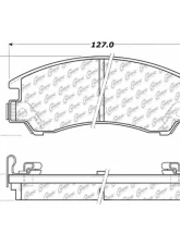 Centric Premium Semi-Metallic Brake Pads with Shims 300.03110                                     - 300.03110 - Image 2