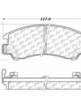 Centric Premium Semi-Metallic Brake Pads with Shims 300.03110                                     - 300.03110 - Image 3