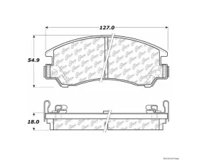 Centric Premium Semi-Metallic Brake Pads with Shims 300.03110