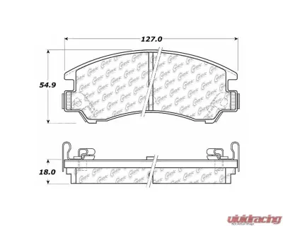 Centric Premium Semi-Metallic Brake Pads with Shims 300.03110 - 300.03110