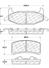 Centric Premium Semi-Metallic Brake Pads with Shims and Hardware 300.03770                                     - 300.03770 - Image 3
