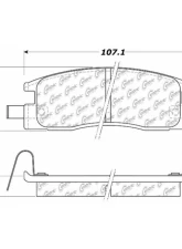 Centric Premium Semi-Metallic Brake Pads with Shims and Hardware 300.03980                                     - 300.03980 - Image 2
