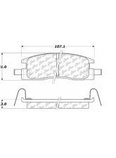Centric Premium Semi-Metallic Brake Pads with Shims and Hardware 300.03980                                     - 300.03980 - Image 3