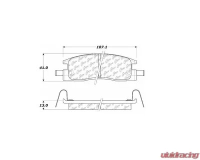 Centric Premium Semi-Metallic Brake Pads with Shims and Hardware 300.03980 - 300.03980