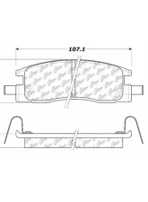 Centric Premium Semi-Metallic Brake Pads with Shims and Hardware 300.03980                                     - 300.03980 - Image 3