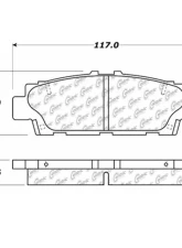 Centric Premium Semi-Metallic Brake Pads with Shims and Hardware 300.04880                                     - 300.04880 - Image 3