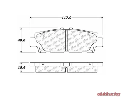 Centric Premium Semi-Metallic Brake Pads with Shims and Hardware 300.04880 - 300.04880