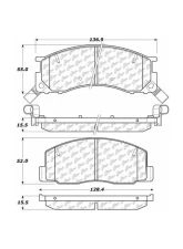 Centric Premium Semi-Metallic Brake Pads with Shims and Hardware 300.05000                                     - 300.05000 - Image 2