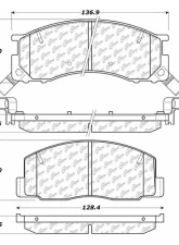 Centric Premium Semi-Metallic Brake Pads with Shims and Hardware 300.05000                                     - 300.05000 - Image 3