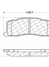 Centric Premium Semi-Metallic Brake Pads with Shims and Hardware 300.05010                                     - 300.05010 - Image 2