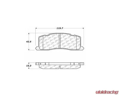Centric Premium Semi-Metallic Brake Pads with Shims and Hardware 300.05010 - 300.05010