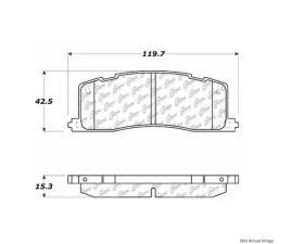 Centric Premium Semi-Metallic Brake Pads with Shims and Hardware 300.05010