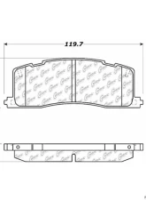 Centric Premium Semi-Metallic Brake Pads with Shims and Hardware 300.05010                                     - 300.05010 - Image 3