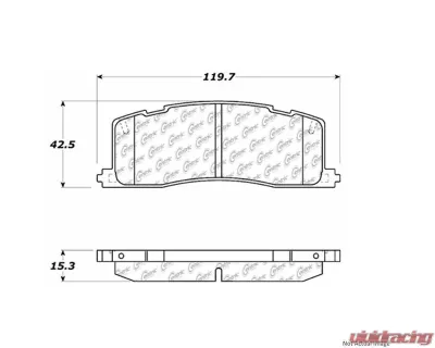 Centric Premium Semi-Metallic Brake Pads with Shims and Hardware 300.05010 - 300.05010