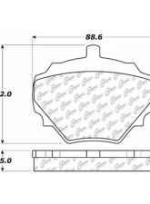 Centric Premium Semi-Metallic Brake Pads with Shims and Hardware 300.05181                                     - 300.05181 - Image 2