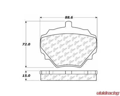 Centric Premium Semi-Metallic Brake Pads with Shims and Hardware 300.05181 - 300.05181