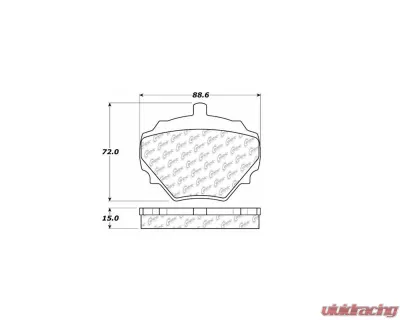 Centric Premium Semi-Metallic Brake Pads with Shims and Hardware 300.05181 - 300.05181